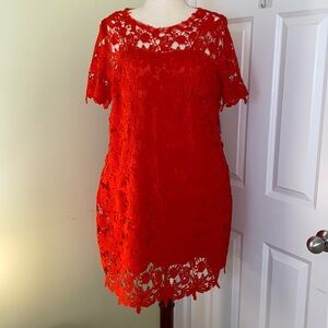 JustFab Red Lace Dress